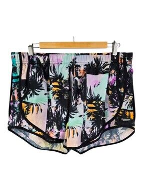 Calvin Klein Performance Women's Quick Dry Tropica Print Lined Shorts Size XL